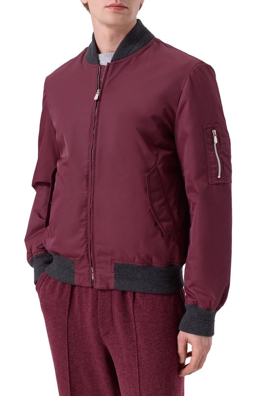 Бомбер Brunello Cucinelli MV4076554 Бордовый  MV4076554 Фото 3