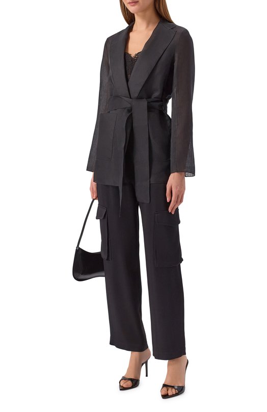 Шелковый жакет Antonelli Firenze L3887Q/256 Чёрный  L3887Q/256 Фото 2