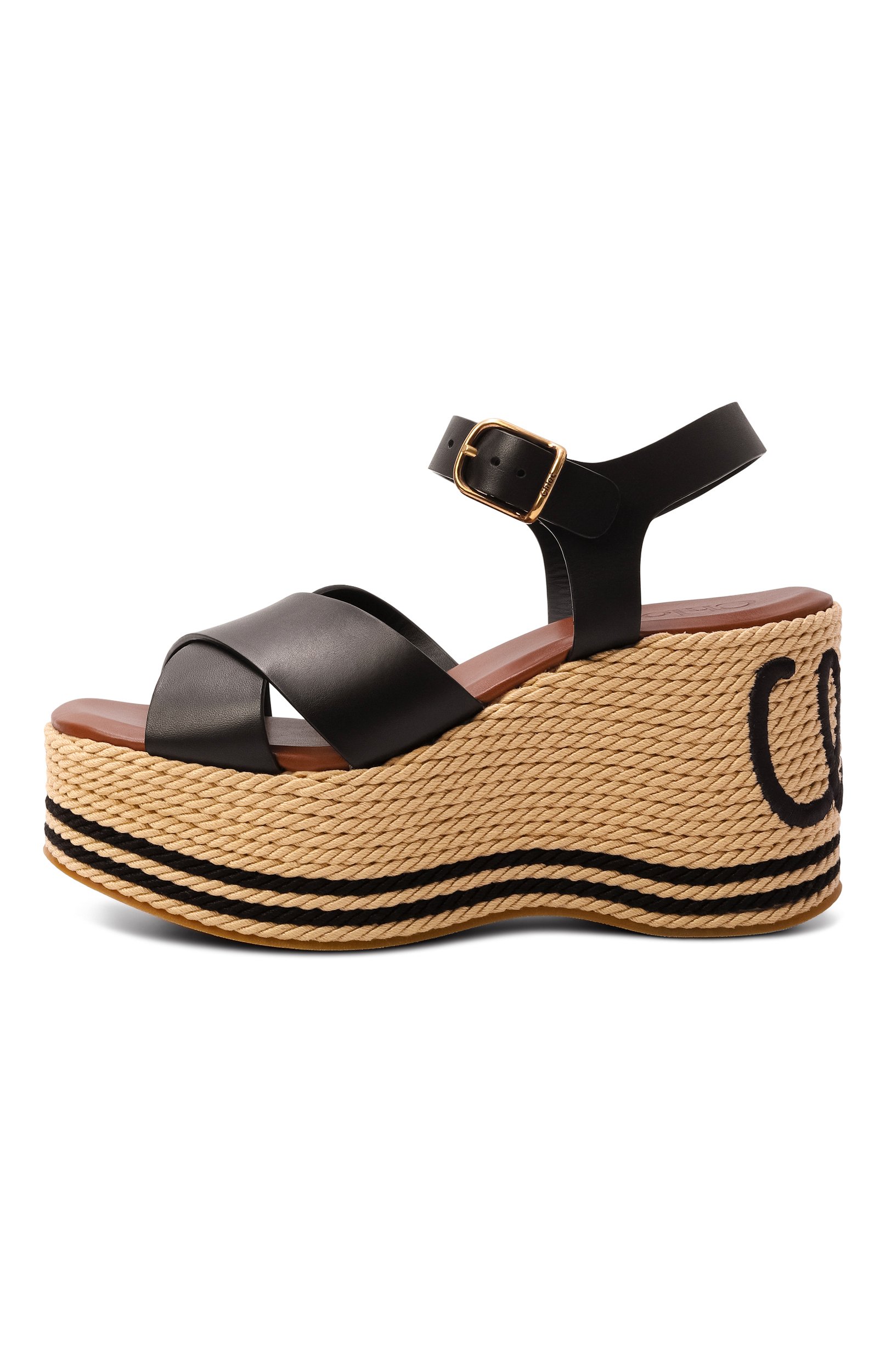 Кожаные босоножки chloé sand CHLOÉ, арт. CH26U18ZXJ, фото 4