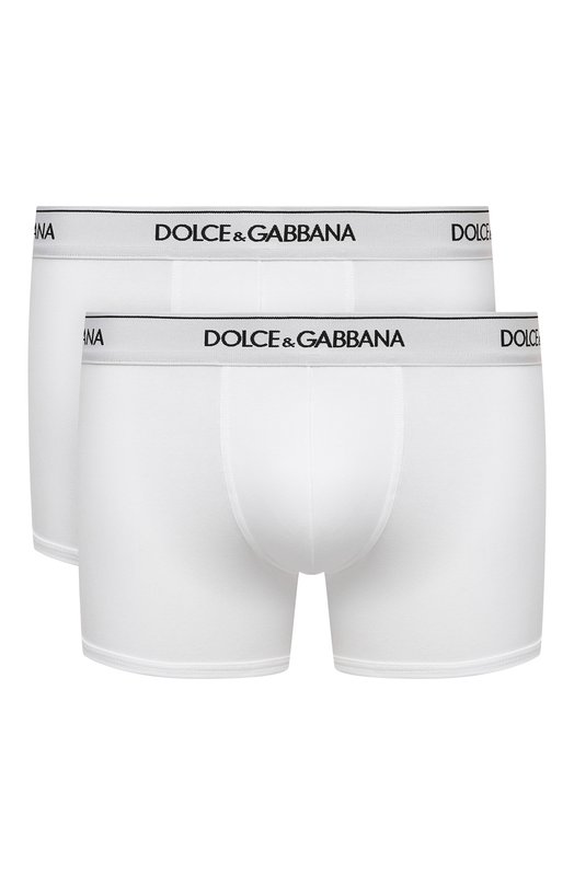 Комплект из двух хлопковых боксеров Dolce & Gabbana M9C07J/FUGIW Белый M9C07J/FUGIW