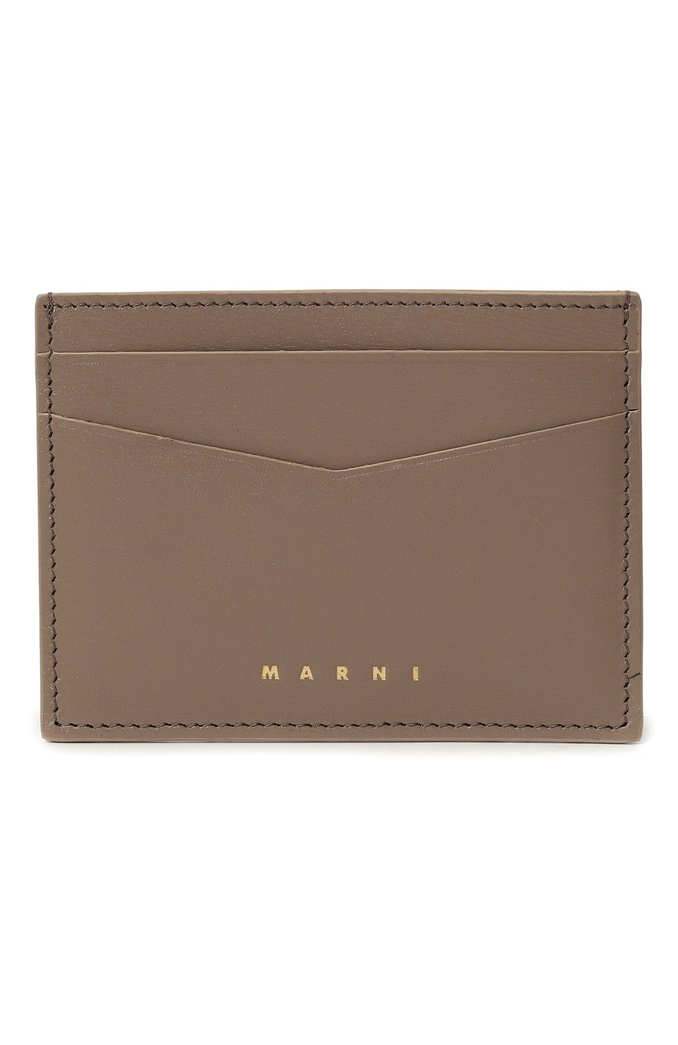 Кожаный футляр для кредитных карт MARNI темно-бежевого цвета по цене 26150 руб., арт. PFM00102U0/P6039, фото 1 Кожаный футляр для кредитных карт MARNI, арт. PFM00102U0/P6039, фото 1