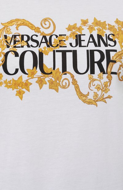 Хлопковая футболка VERSACE JEANS COUTURE, арт. 77HAHE05/CJ00E, фото 5
