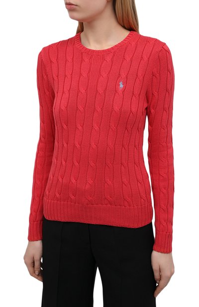 Хлопковый пуловер POLO RALPH LAUREN красного цвета по цене 19650 руб., арт. 211580009, фото 3 Хлопковый пуловер POLO RALPH LAUREN, арт. 211580009, фото 3
