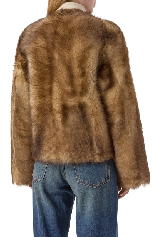 Шуба из овчины Jacob Lee WTJ20252AW25T0SCANA Бежевый  WTJ20252AW25T0SCANA Фото 4