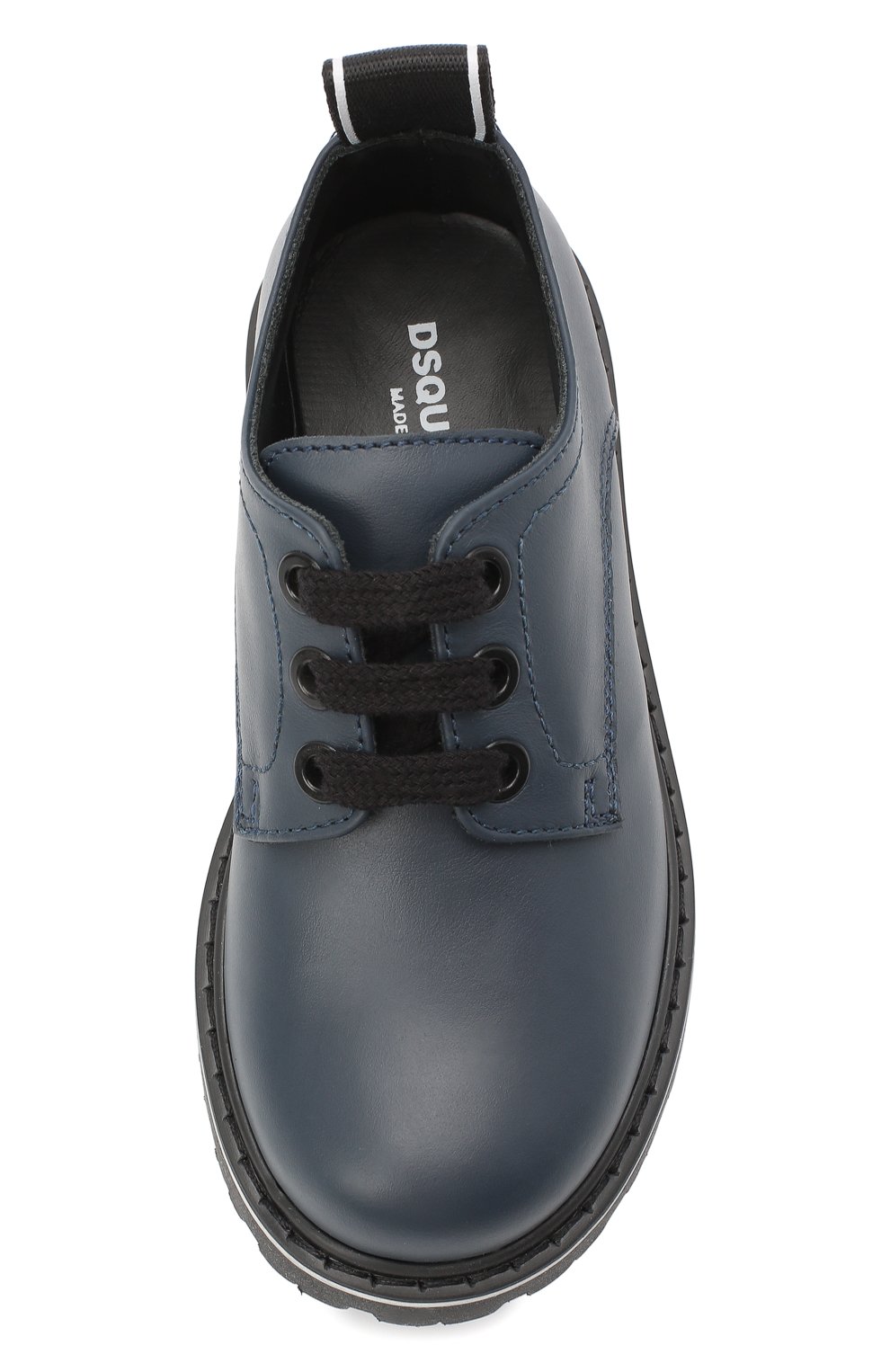 Кожаные дерби DSQUARED2 синего цвета по цене 24650 руб., арт. 65181/VITELL0/18-27, фото 4 Кожаные дерби DSQUARED2, арт. 65181/VITELL0/18-27, фото 4