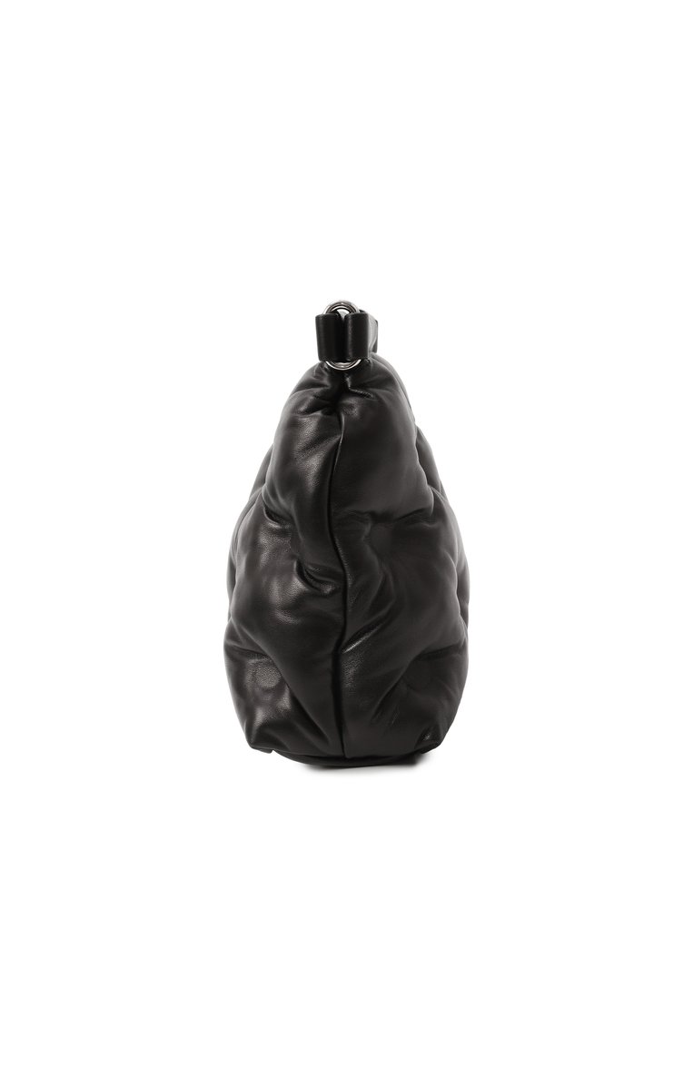 Женская сумка glam slam classique small MAISON MARGIELA черного цвета, арт. SB1WG0028/P4300 | Фото 4 (Ремень/цепочка: На ремешке; Материал: Натуральная кожа; Размер: small; Драгоценные камни: Проставлено; Материал сплава: Проставлено)