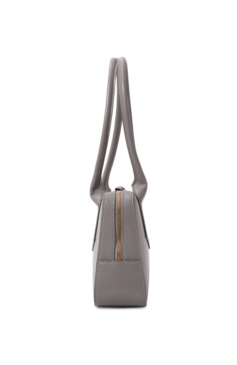 Женская сумка bauletto medium N21 серого цвета, арт. 24IBP0975 | Фото 4 (Материал: Натуральная кожа; Размер: medium)