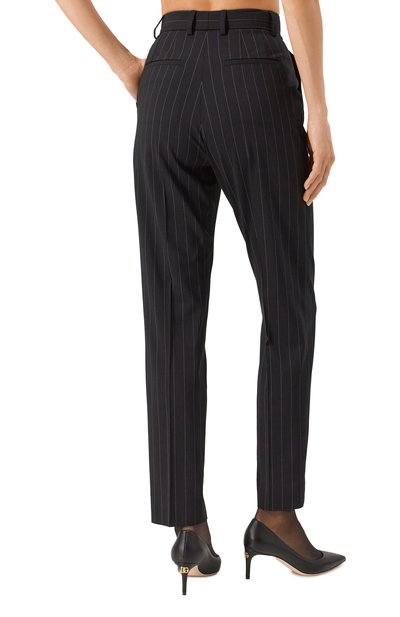 Шерстяные брюки DOLCE & GABBANA черного цвета по цене 95500 руб., арт. FTAM2T/FRBDK, фото 4 Шерстяные брюки DOLCE & GABBANA, арт. FTAM2T/FRBDK, фото 4