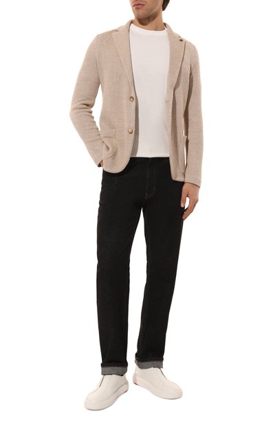 Пиджак изо льна и хлопка GRAN SASSO бежевого цвета по цене 66450 руб., арт. 57156/18652, фото 2 Пиджак изо льна и хлопка GRAN SASSO, арт. 57156/18652, фото 2