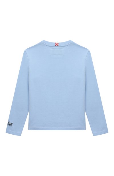 Хлопковый лонгслив MC2 SAINT BARTH голубого цвета по цене 8755 руб., арт. STBK B0YLE/01185G, фото 2 Хлопковый лонгслив MC2 SAINT BARTH, арт. STBK B0YLE/01185G, фото 2