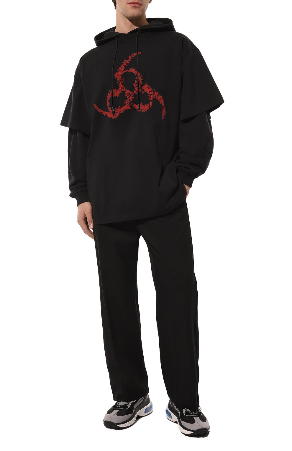 Хлопковое худи 44 LABEL GROUP черного цвета по цене 79950 руб., арт. B0030086/FA139/P115, фото 2 Хлопковое худи 44 LABEL GROUP, арт. B0030086/FA139/P115, фото 2