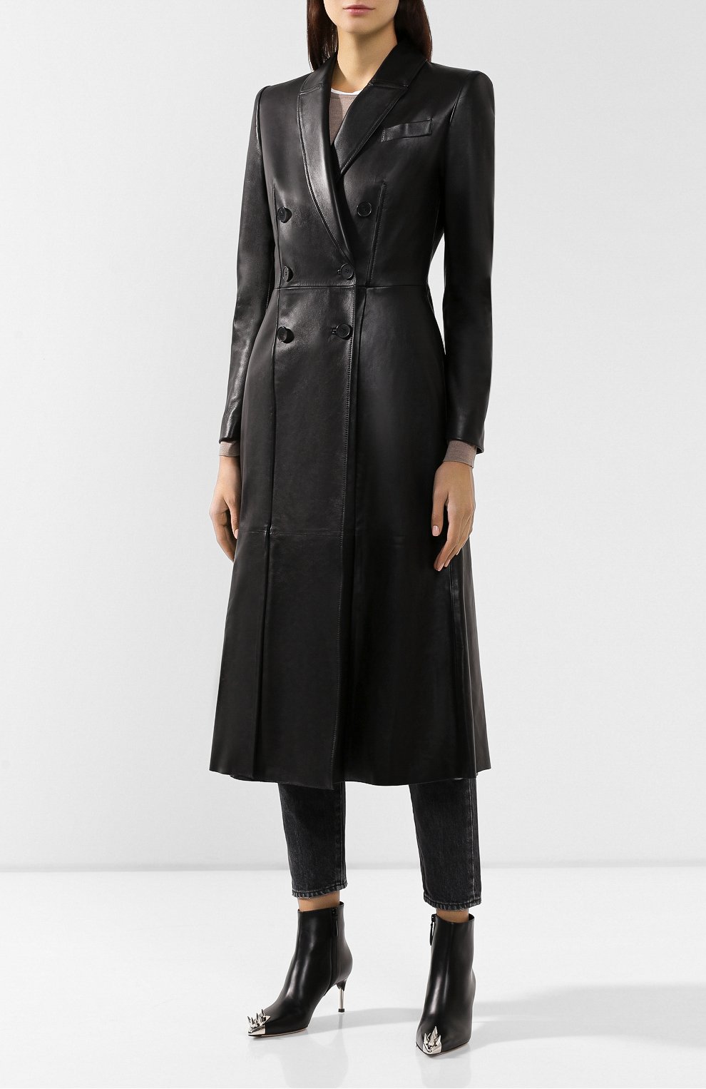 Кожаное пальто ALEXANDER MCQUEEN, арт. 585005/Q5AA0, фото 3