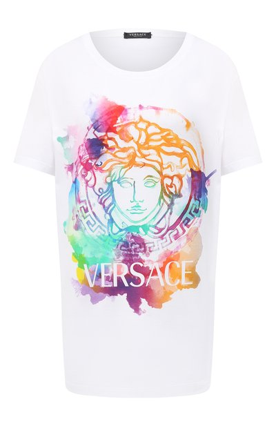 Женская хлопковая футболка VERSACE, арт. A87464/A228806