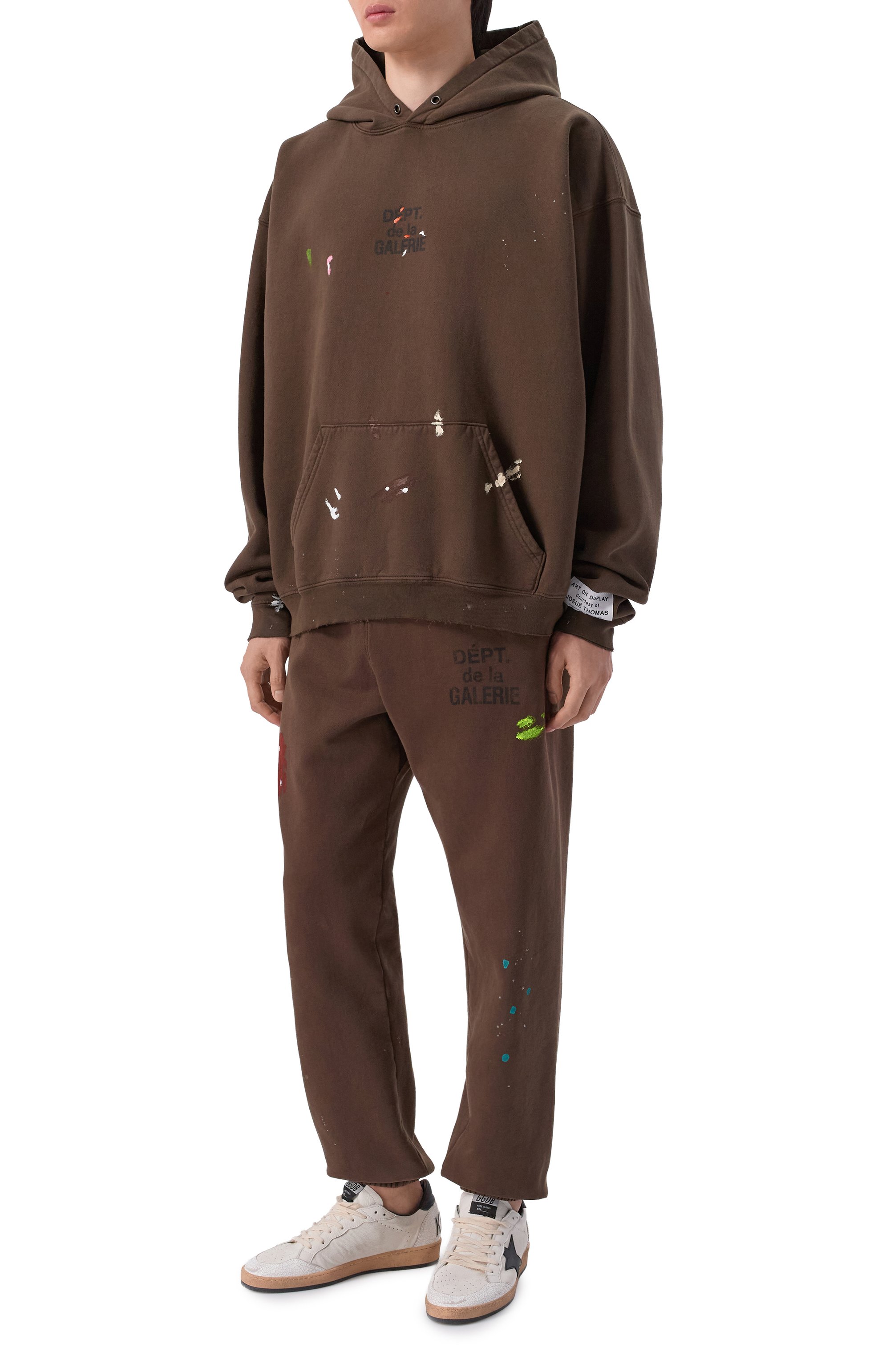Хлопковое худи GALLERY DEPT. темно-коричневого цвета по цене 64550 руб., арт. 0UT022/C0TT0N, фото 2 Хлопковое худи GALLERY DEPT., арт. 0UT022/C0TT0N, фото 2