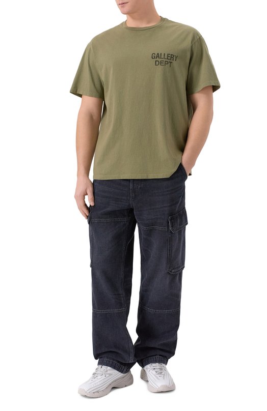 Хлопковая футболка Gallery Dept. ST-10302 Хаки  ST-10302 Фото 2