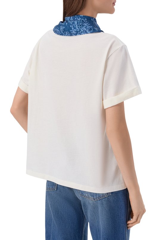 Хлопковая футболка Emporio Armani EW003601/AF13318 Белый  EW003601/AF13318 Фото 4