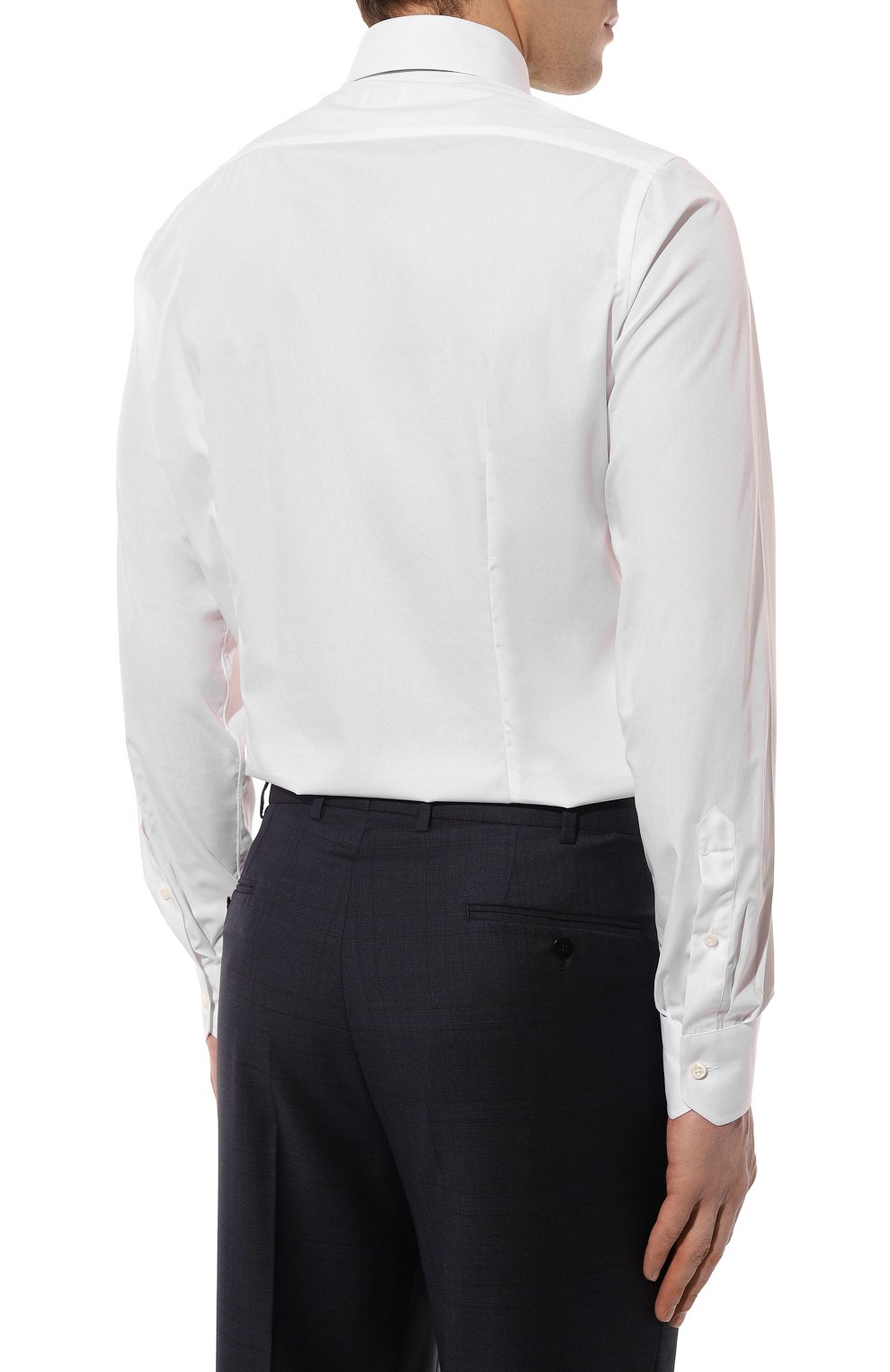 Хлопковая сорочка GIAMPAOLO белого цвета по цене 27550 руб., арт. 608/TS15012, фото 5 Хлопковая сорочка GIAMPAOLO, арт. 608/TS15012, фото 5