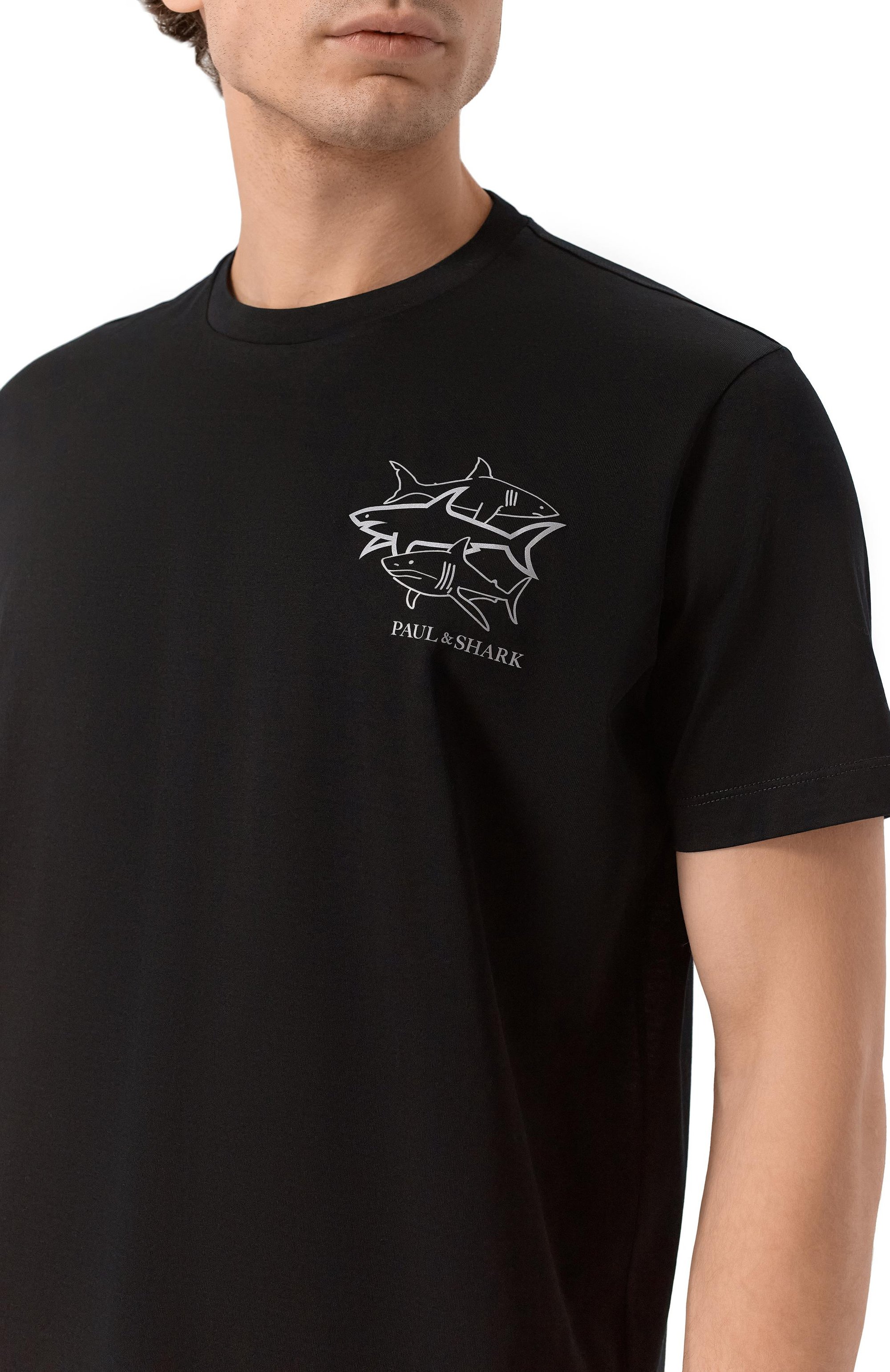 Хлопковая футболка PAUL&SHARK, арт. 26411035_001, фото 5