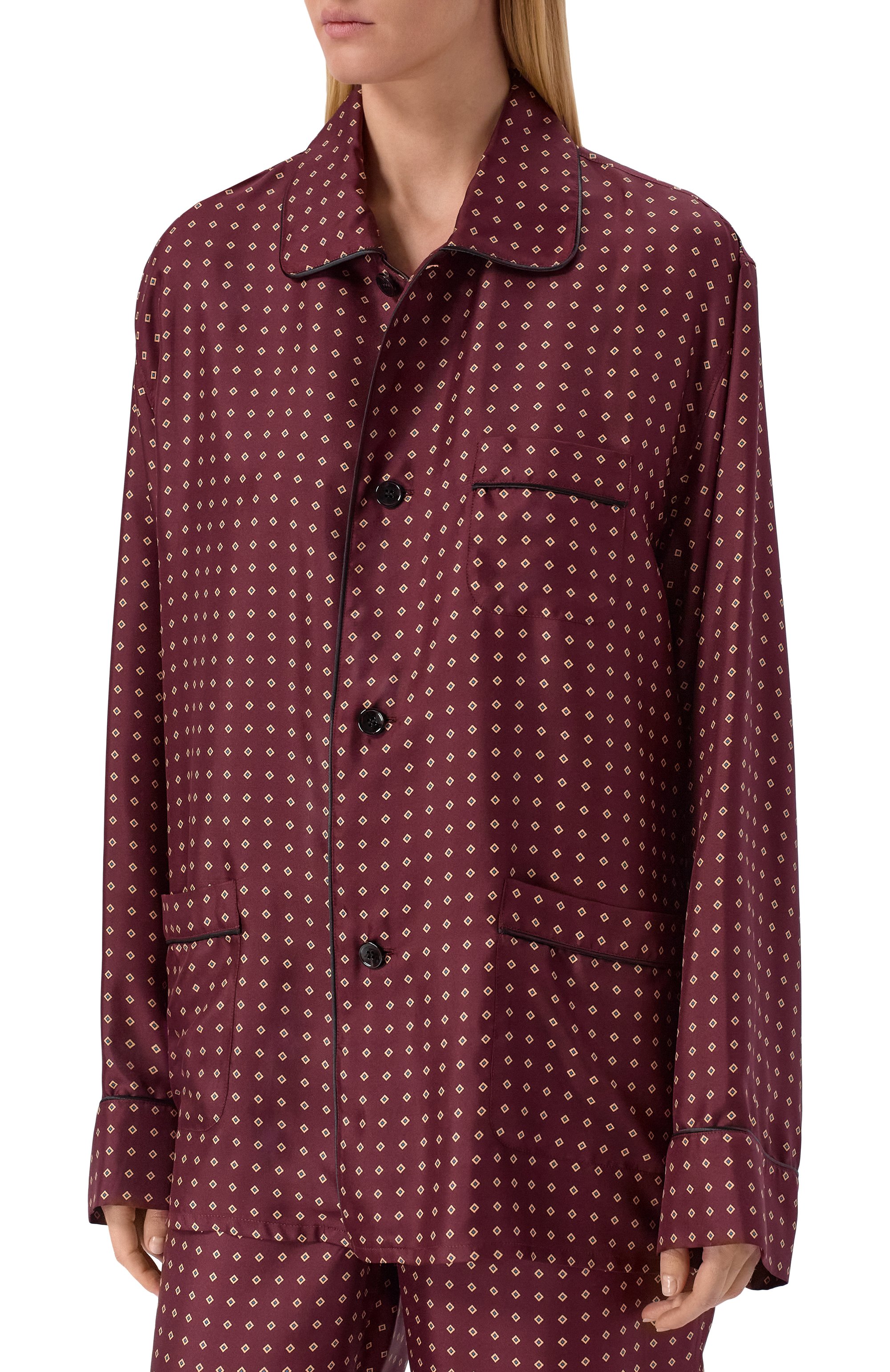 Шелковая рубашка SAINT LAURENT, арт. 870143/Y6K08, фото 3