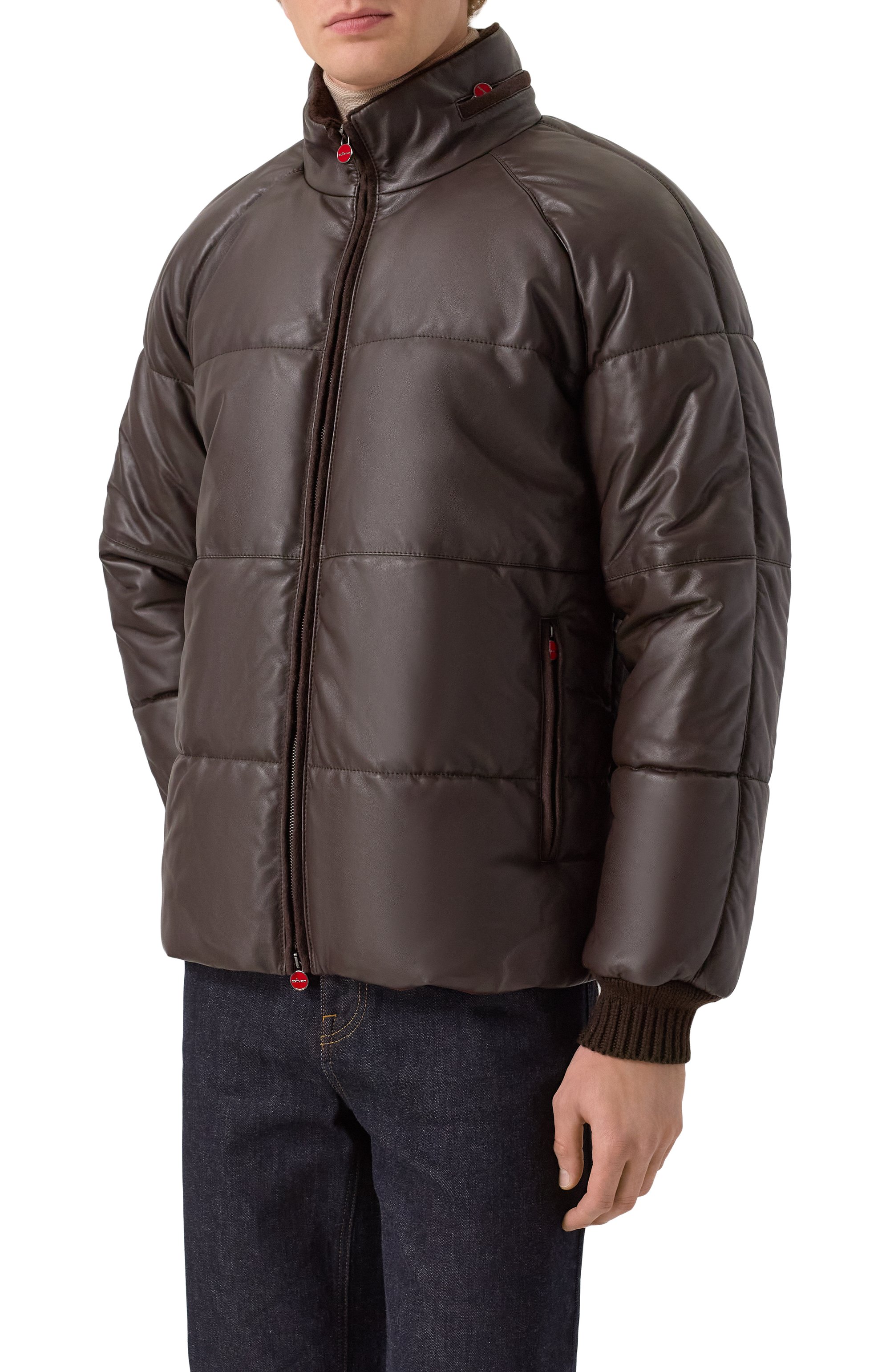 Кожаный пуховик KITON, арт. UW2238V0416H21, фото 3