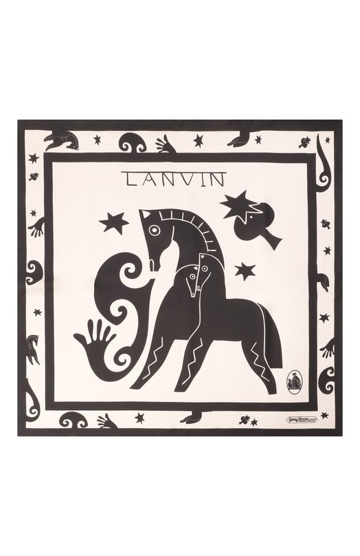 Шелковый платок Lanvin AW-SARF01-1SLN-P26 Кремовый  AW-SARF01-1SLN-P26 Фото 4