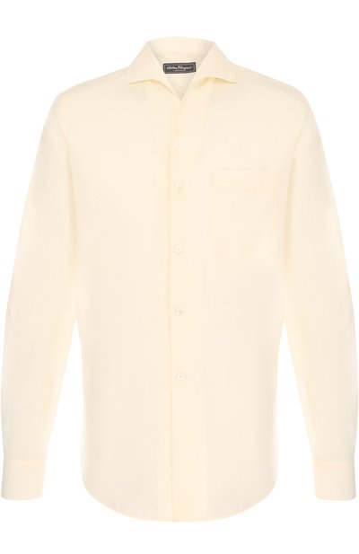 Хлопковая рубашка с отложным воротником FERRAGAMO, арт. 689412, фото 1