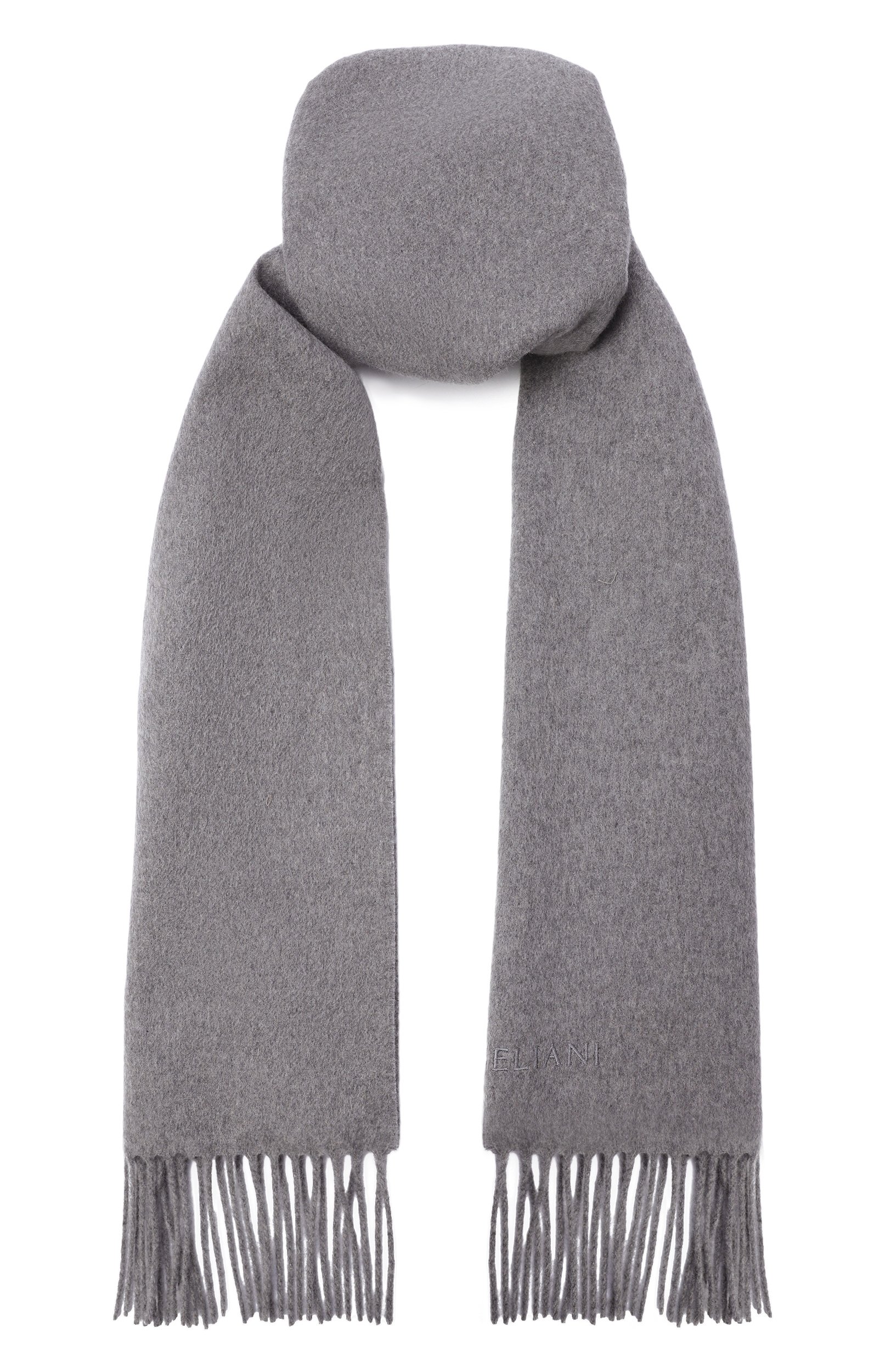 Кашемировый шарф CORNELIANI серого цвета по цене 66500 руб., арт. 28B344/2A29029, фото 1 Кашемировый шарф CORNELIANI, арт. 28B344/2A29029, фото 1