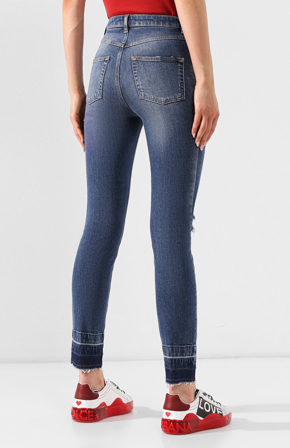 Джинсы с потертостями DOLCE & GABBANA, арт. FTAQ1D/G885W, фото 4