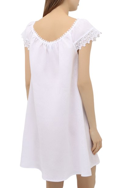 Льняная сорочка CELESTINE белого цвета по цене 19950 руб., арт. 30002681/CLAUDINE BD, фото 4 Льняная сорочка CELESTINE, арт. 30002681/CLAUDINE BD, фото 4