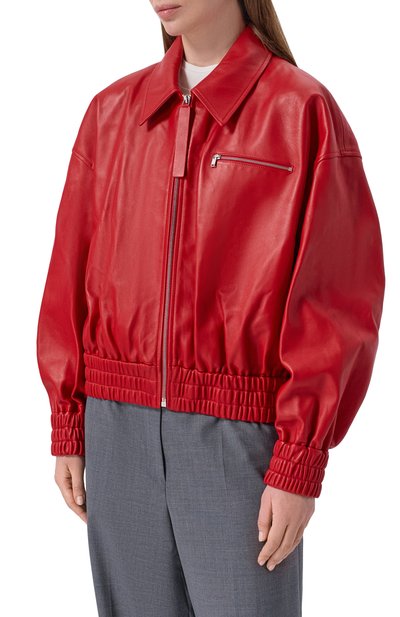 Кожаный бомбер JIL SANDER, арт. J02SW0048/J07187, фото 3