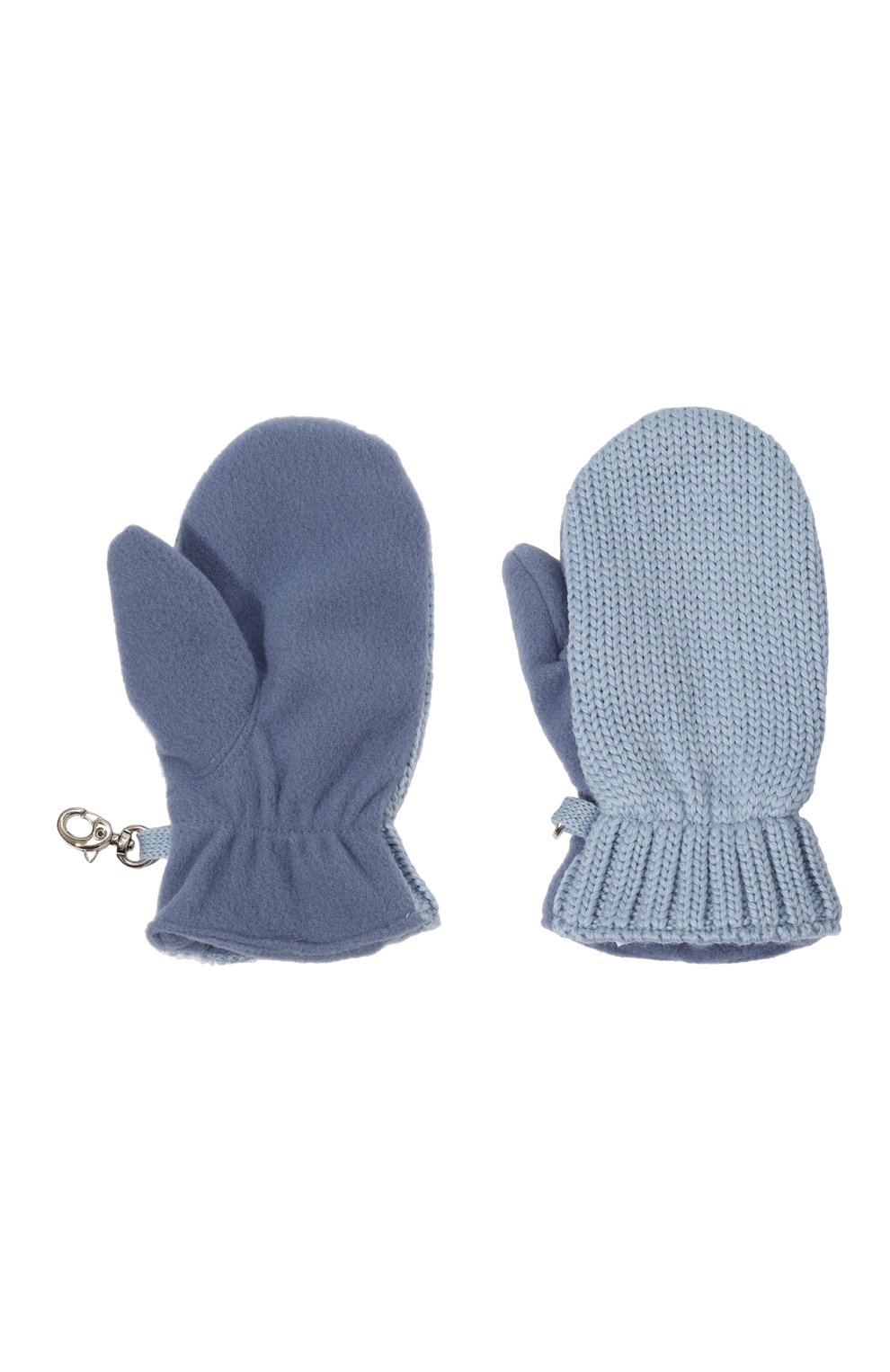 Шерстяные варежки IL TRENINO голубого цвета по цене 8290 руб., арт. CL-4062/B, фото 2 Шерстяные варежки IL TRENINO, арт. CL-4062/B, фото 2