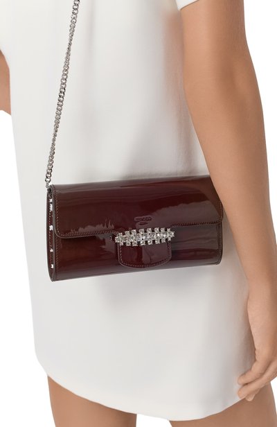 Женский клатч bing JIMMY CHOO, арт. BING WALLET/CHAIN/RMR