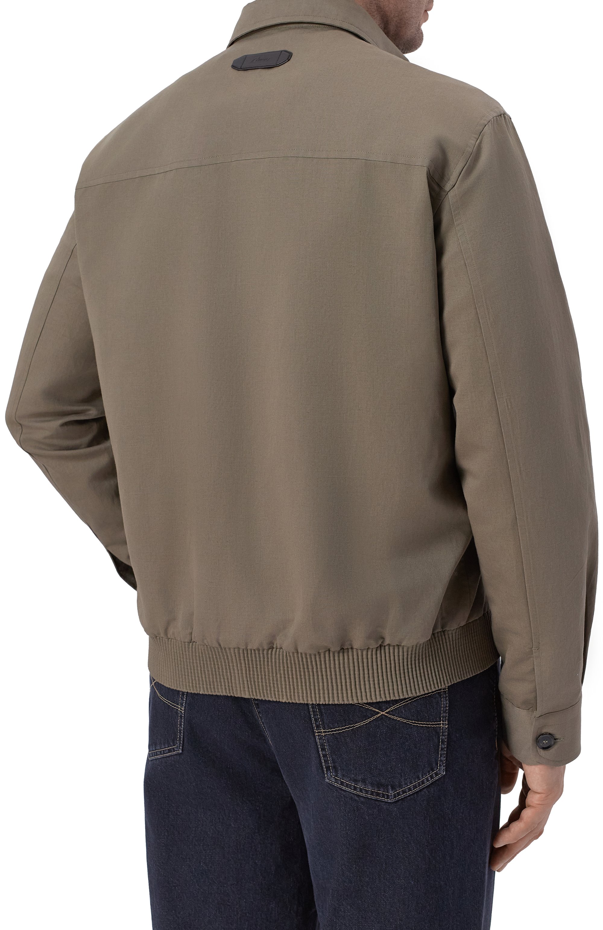 Бомбер изо льна и хлопка BRIONI, арт. PA106/SL_LS/WF/0L/P9111, фото 4