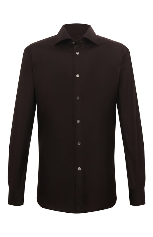 Хлопковая сорочка Kiton UCIH0865407 Коричневый UCIH0865407