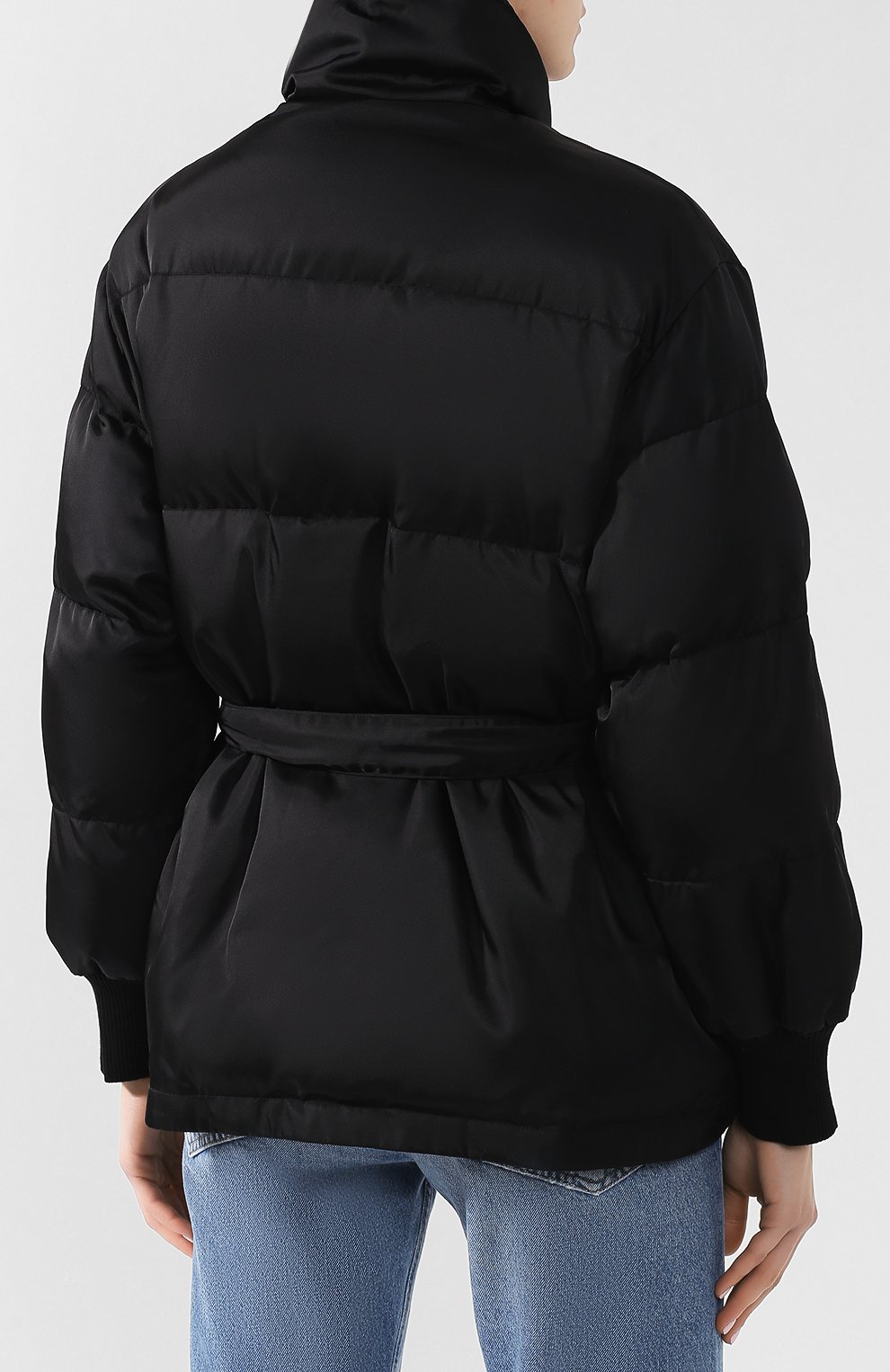 Пуховик с поясом STELLA MCCARTNEY черного цвета по цене 99500 руб., арт. 557794/SLA16, фото 4 Пуховик с поясом STELLA MCCARTNEY, арт. 557794/SLA16, фото 4