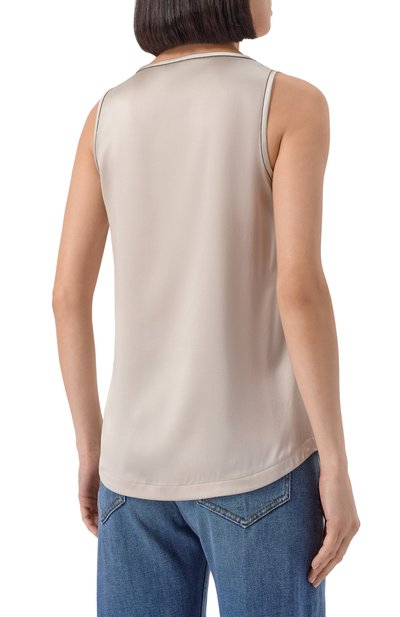 Атласный топ BRUNELLO CUCINELLI, арт. MPC59DE330, фото 4