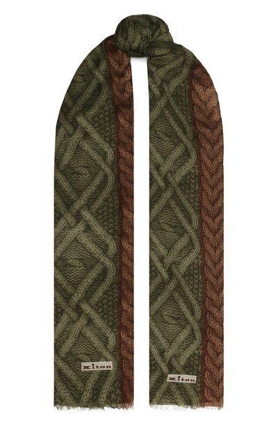 Мужской шарф из шерсти и кашемира KITON, арт. USCIACK0261F15