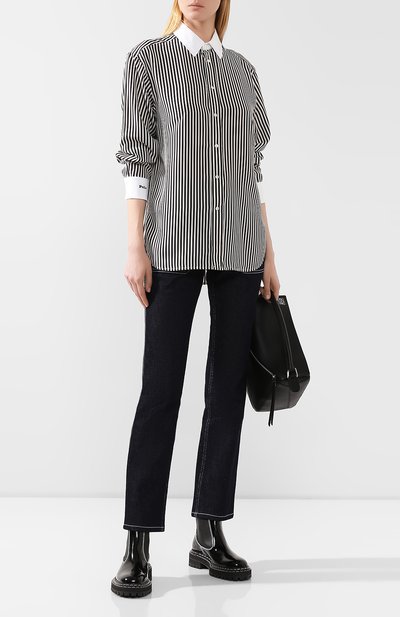 Шелковая рубашка POLO RALPH LAUREN черно-белого цвета по цене 21950 руб., арт. 211774723, фото 2 Шелковая рубашка POLO RALPH LAUREN, арт. 211774723, фото 2