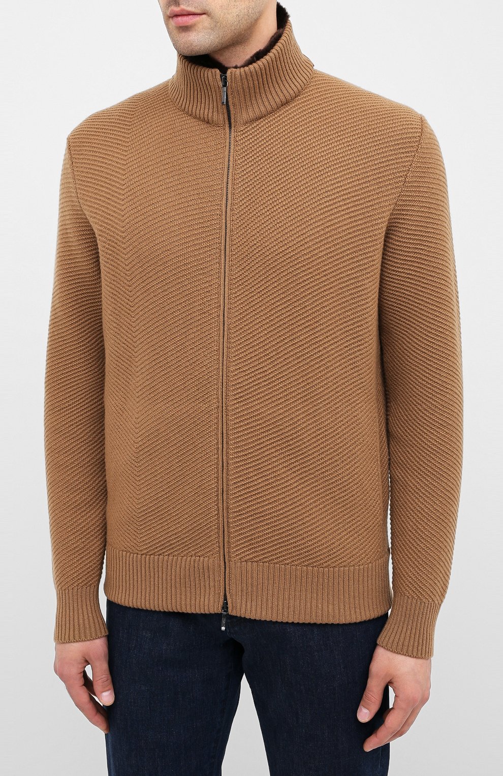 Кашемировый кардиган с меховой отделкой LORO PIANA, арт. FAL2789, фото 3