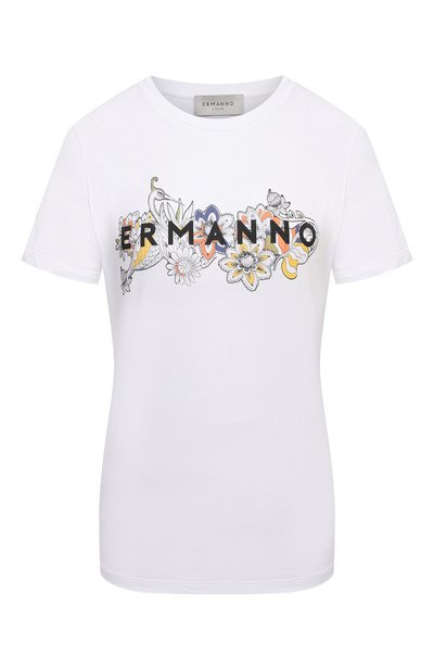 Женская хлопковая футболка ERMANNO FIRENZE, арт. D38ET TS061JEA