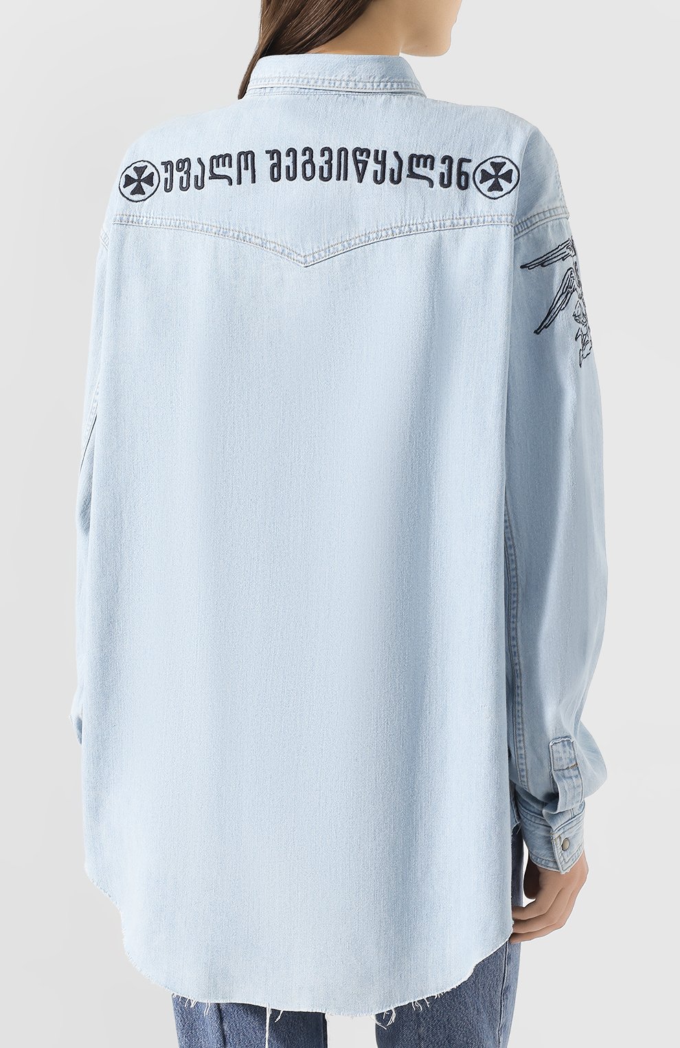 Джинсовая рубашка VETEMENTS, арт. USS196010/W, фото 4