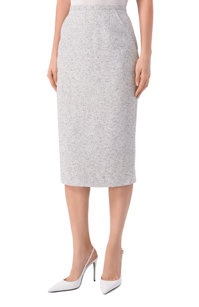 Юбка с отделкой пайетками KITON, арт. D60208K0941G, фото 3