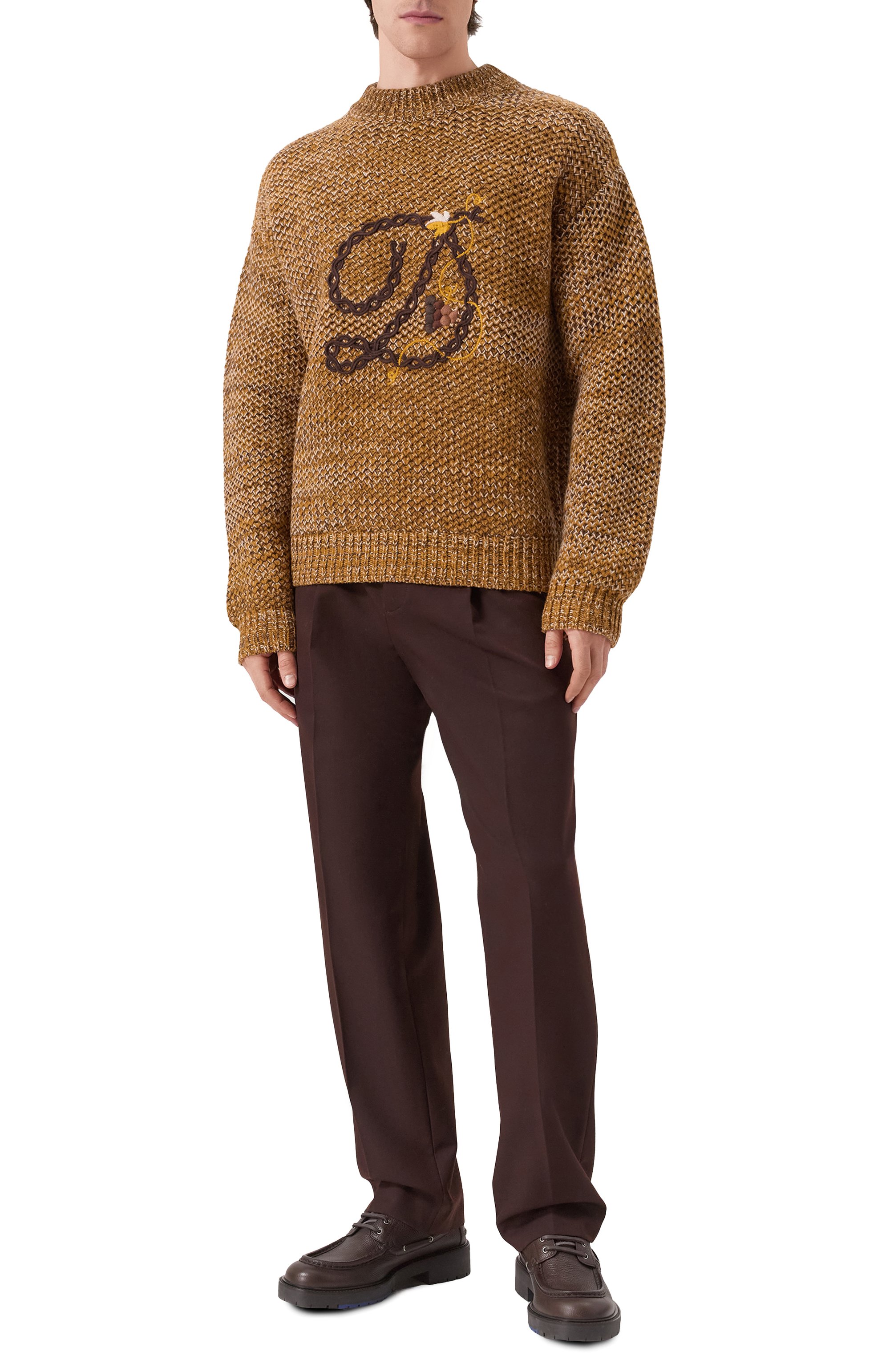 Шерстяной свитер DROLE DE MONSIEUR, арт. E-P0154-W0018-BN, фото 2