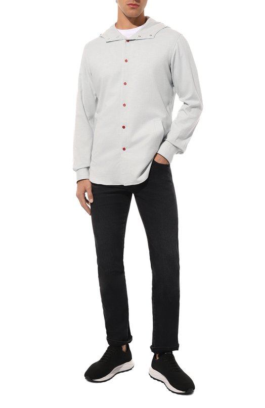 Хлопковая рубашка Kiton UMCMARH0906101 Голубой  UMCMARH0906101 Фото 2