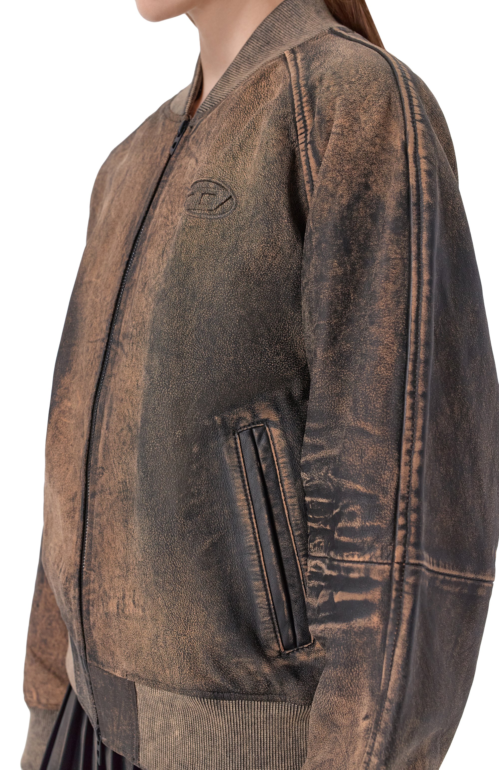 Кожаный бомбер DIESEL, арт. A20336/0BKBH, фото 5