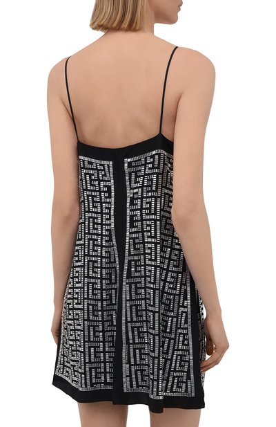 Платье BALMAIN черно-белого цвета по цене 454000 руб., арт. VF0R2000/P084, фото 4 Платье BALMAIN, арт. VF0R2000/P084, фото 4