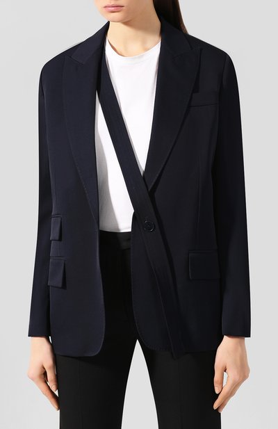 Шерстяной жакет STELLA MCCARTNEY темно-синего цвета по цене 134000 руб., арт. 567071/SHB55, фото 3 Шерстяной жакет STELLA MCCARTNEY, арт. 567071/SHB55, фото 3