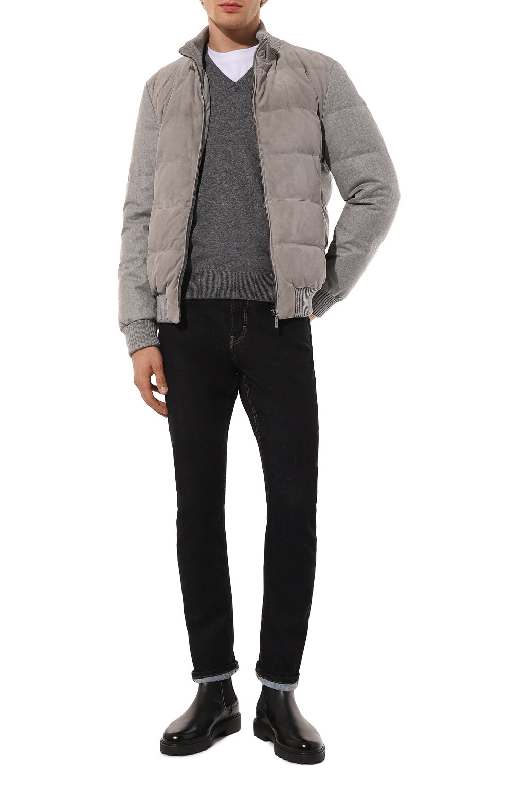 Утепленный бомбер GIMO'S серого цвета по цене 199500 руб., арт. 4W20.1.070.35F.634..NX, фото 2 Утепленный бомбер GIMO'S, арт. 4W20.1.070.35F.634..NX, фото 2