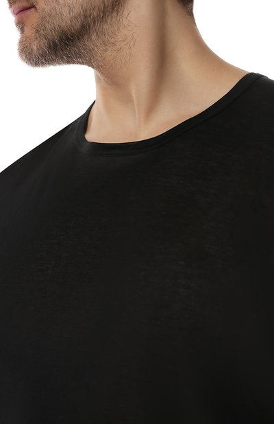 Хлопковая футболка ZIMMERLI черного цвета по цене 17350 руб., арт. 252-8125/3XL, фото 5 Хлопковая футболка ZIMMERLI, арт. 252-8125/3XL, фото 5