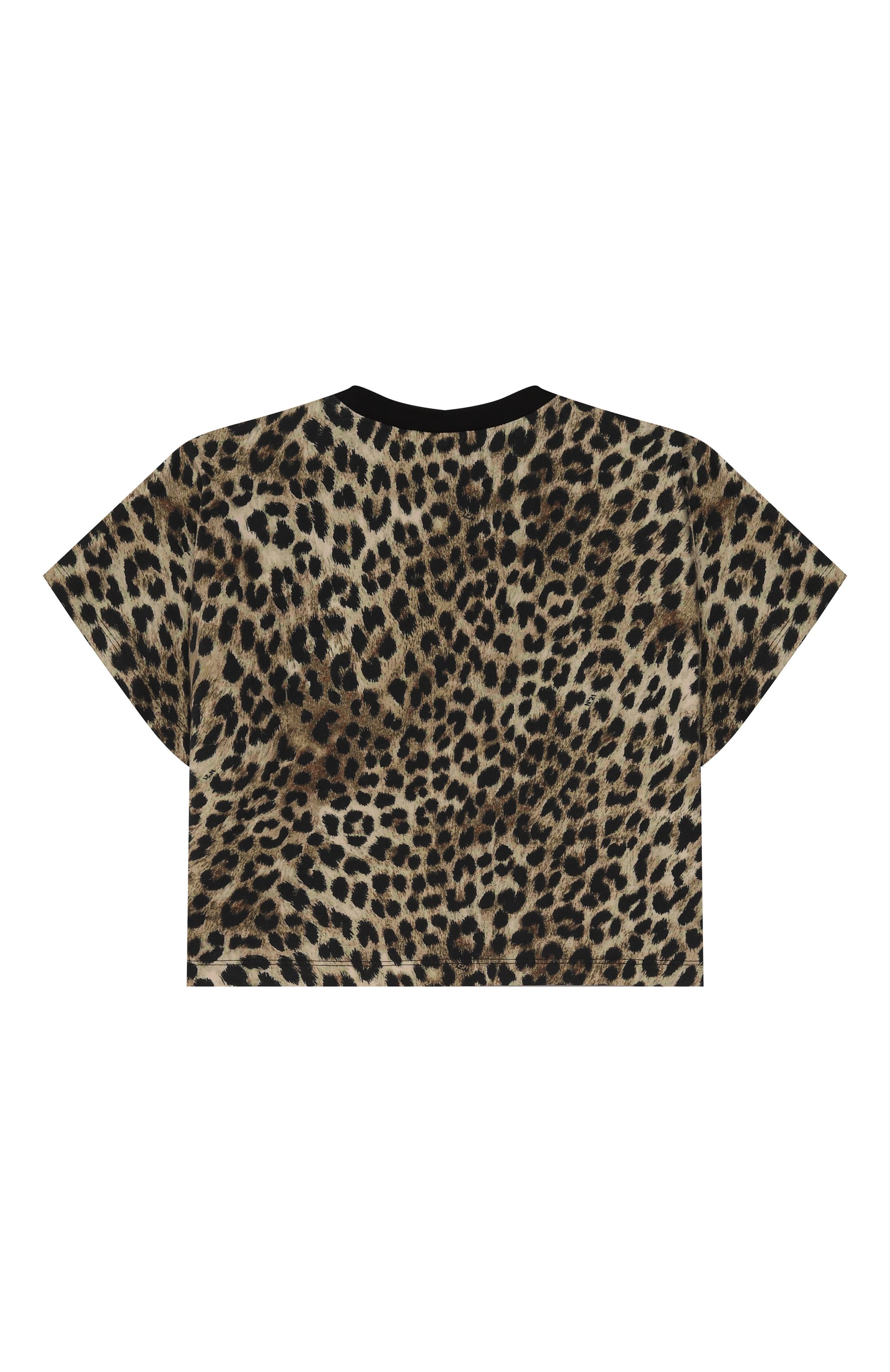 Хлопковая футболка N21 леопардового цвета по цене 11950 руб., арт. N210A9/N0486, фото 2 Хлопковая футболка N21, арт. N210A9/N0486, фото 2